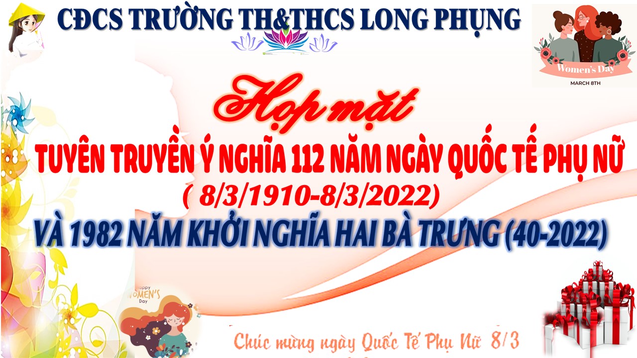 KẾ HOẠCH Tổ chức các hoạt động kỷ niệm 112 năm ngày Quốc tế phụ nữ và 1982 năm khởi nghĩa Hai Bà Trưng